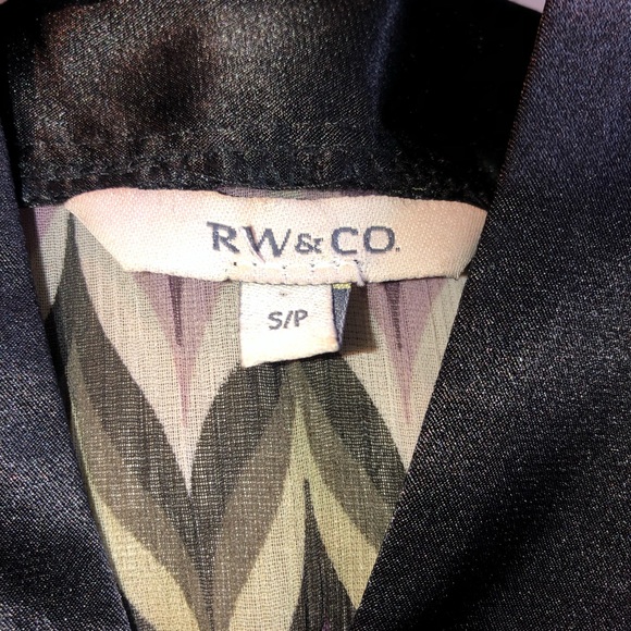 Print blouse w/ tie waste - Picture 6 of 6